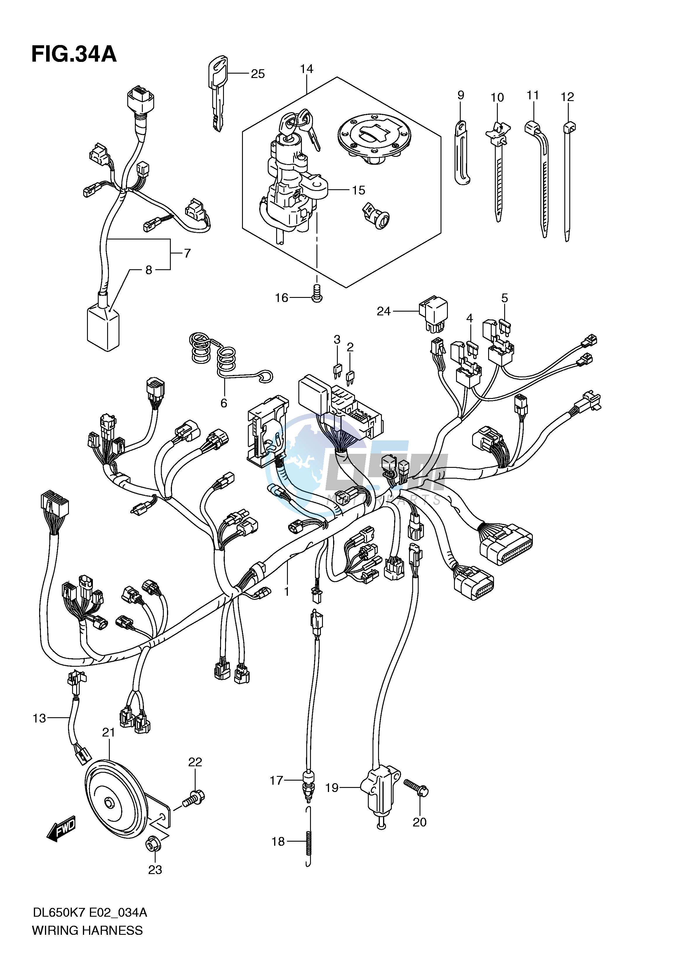 WIRING HARNESS (DL650AK7 AU3K7)