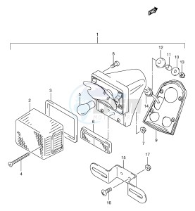 VL125 (E2) drawing REAR COMBINATION LAMP