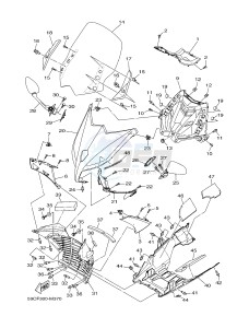 XP500A T-MAX 530 (59CE) drawing WINDSHIELD