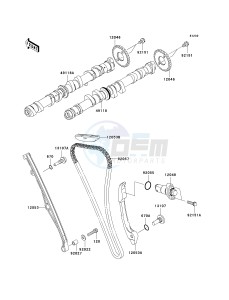 ZX636 C [NINJA ZX-6R] (C6F) D6F drawing CAMSHAFT-- S- -_TENSIONER