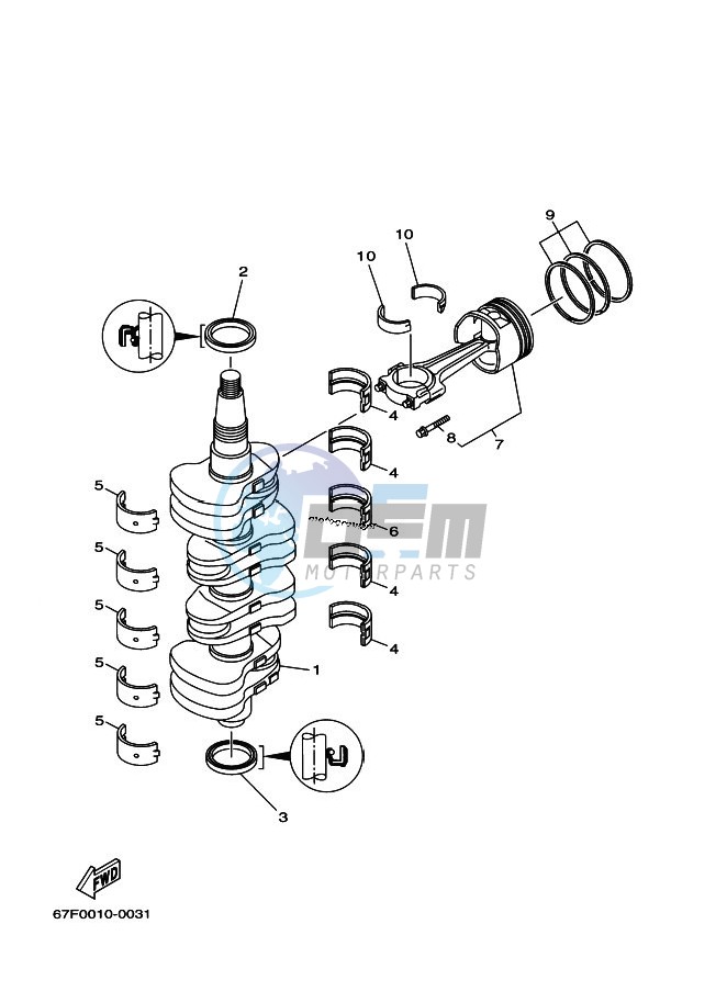 CRANKSHAFT--PISTON