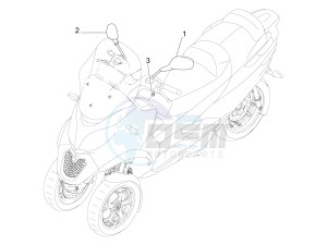 MP3 500 MAXI SPORT ABS (NAFTA) drawing Driving mirror/s