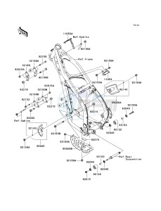 KX 250 N [KX250F](N2) N2 drawing FRAME FITTINGS