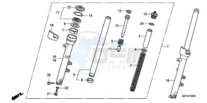 CBF600N9 France - (F / CMF) drawing FRONT FORK