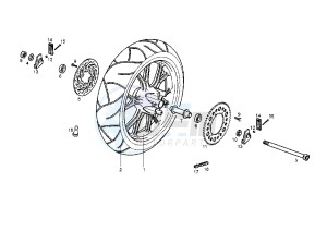 GPR REPLICA RACING EURO2 - 50 cc drawing REAR WHEEL