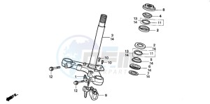 CB250 TWO FIFTY drawing STEERING STEM