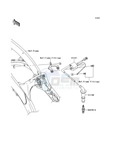 KX250F KX250ZEF EU drawing Ignition System