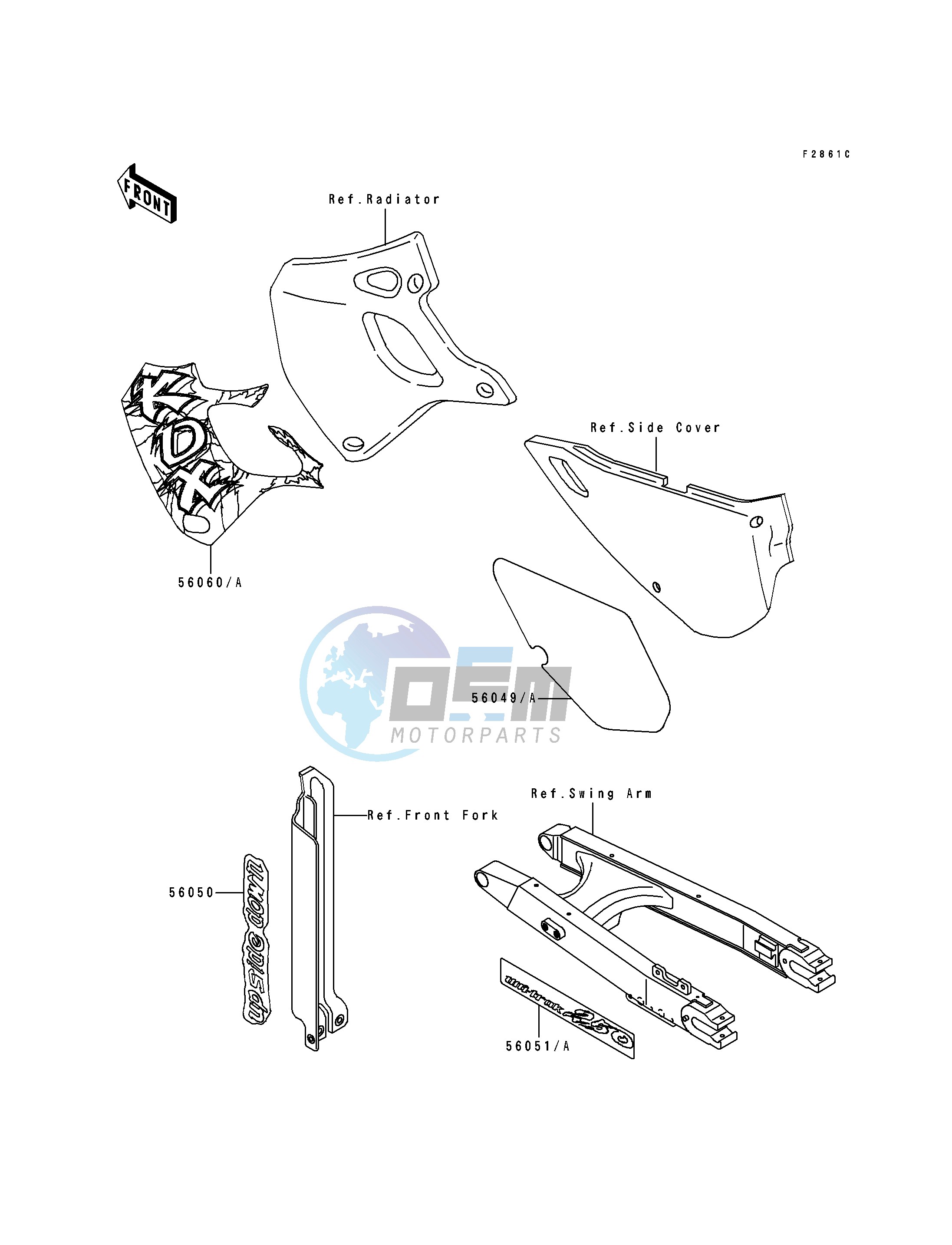 DECALS-- KDX250-D4- -