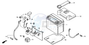 VFR750F drawing BATTERY (VFR750FL/FM/FN/FP)