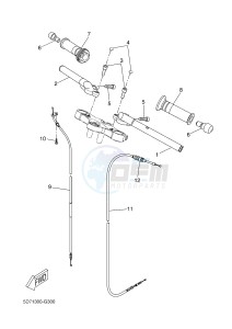 YZF-R125 R125 (5D7J 5D7J 5D7J) drawing STEERING HANDLE & CABLE