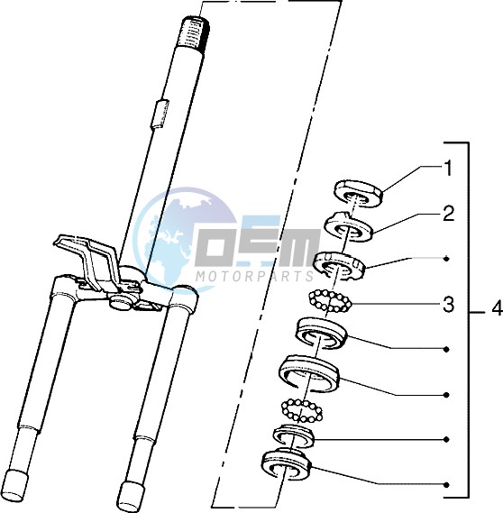 Steering bearing ball tracks