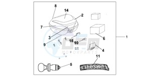 PES1509 Europe Direct - (ED) drawing TOP BOX 35 L NH-A12M