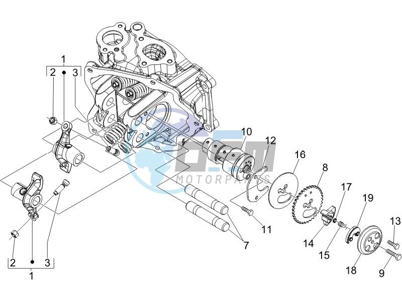 Camshaft - Rocking levers support unit