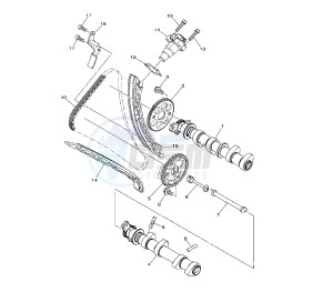 XTZ SUPER TENERE 1200 drawing CAMSHAFT AND TIMING CHAIN