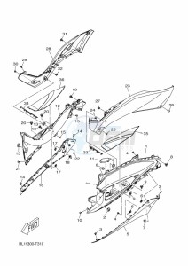 YP400RA XMAX 400 ABS (BL14) drawing STAND & FOOTREST 2