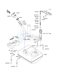 JT 1500 G [ULTRA LX] (G9F) G9F drawing FUEL TANK