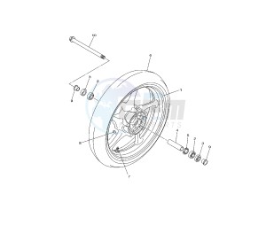 XJ6-S DIVERSION 600 drawing FRONT WHEEL