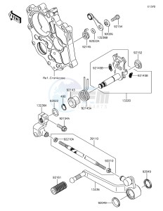 VERSYS 650 ABS KLE650FHF XX (EU ME A(FRICA) drawing Gear Change Mechanism