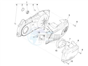 GTV 300HPE SEI GIORNI IE E4 ABS (NAFTA) drawing Crankcase cover - Crankcase cooling