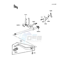 KZ 1100 D [SPECTRE] (D1-D2) [SPECTRE] drawing GEAR CHANGE MECHANISM