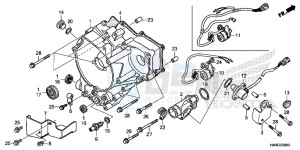 TRX250TEE FOURTRAX RECON ES Europe Direct - (ED) drawing REAR CRANKCASE COVER