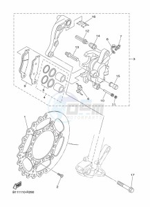 YZ125X (B1B5) drawing FRONT BRAKE CALIPER