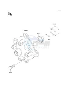 KVF 360 C [PRAIRIE 360 4X4 HARDWOODS GREEN HD] (C6F-C9F) C6F drawing FRONT HUB