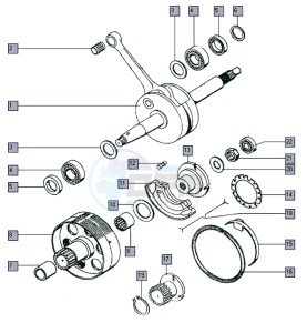 S25-2_R-S 50 R-S drawing Crankshaft-cluth-magneto