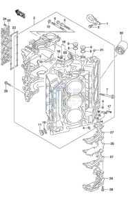 DF 250 drawing Cylinder Block (DF 250S)