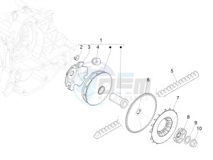 ZIP 50 4T 25 KMH NOABS E4 25kmh (EMEA) drawing Driving pulley