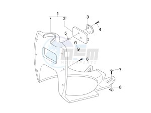 Stalker 50 Naked (UK) UK drawing Front glove-box - Knee-guard panel