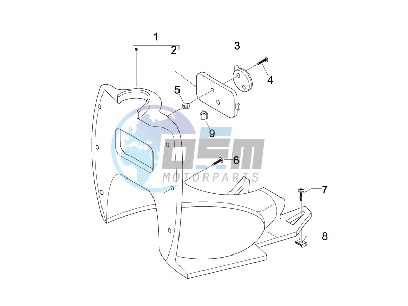 Front glove-box - Knee-guard panel