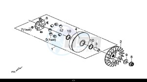 MAXSYM 600 I ABS EXECUTIVE (LX60A4-EU) (E4) (L7-M0) drawing MOVABLE DRIVE FACE