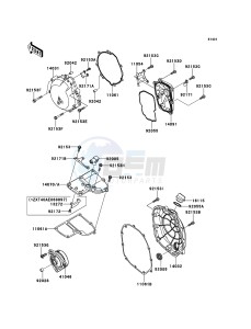 1400GTR_ABS ZG1400CEF FR GB XX (EU ME A(FRICA) drawing Engine Cover(s)