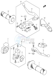 RM250 (E3-E28) drawing HANDLE LEVER (MODEL K4 K5 K6)