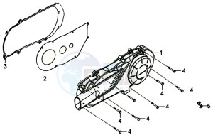 SYMPHONY ST 125I (XB12W2-EU) (E4) (L7-M0) drawing CRANKCASECOVER LEFT