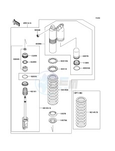 KX450F KX450EBF EU drawing Shock Absorber(s)