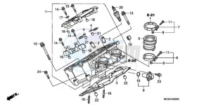 ST1300A9 Australia - (U / ABS MME) drawing RIGHT CYLINDER HEAD