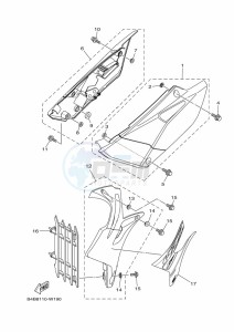 YZ85LW YZ85 (B0G7) drawing SIDE COVER