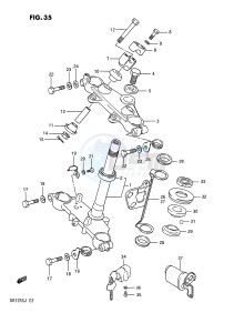 DR125S (E2) drawing STEERING STEM