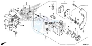 TRX500FM1F TRX500FM Europe Direct - (ED) drawing FRONT BRAKE CALIPER