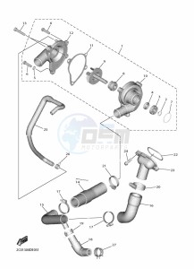 YZF600 YZF-R6 (BN6H) drawing WATER PUMP