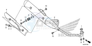 AFS110CSFF CB1000R 2ED - (2ED) drawing EXHAUST MUFFLER