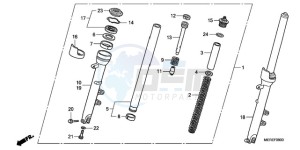 CBF600NA9 UK - (E / ABS MKH) drawing FRONT FORK