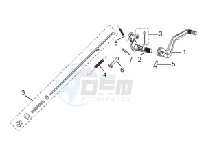 STX 150 drawing Rear brake pedal assembly