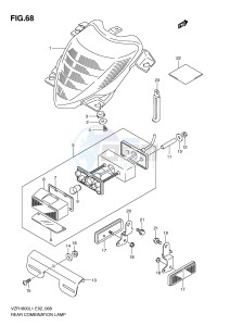 VZR1800 (E2) INTRUDER drawing REAR COMBINATION LAMP (VZR1800L1 E24)