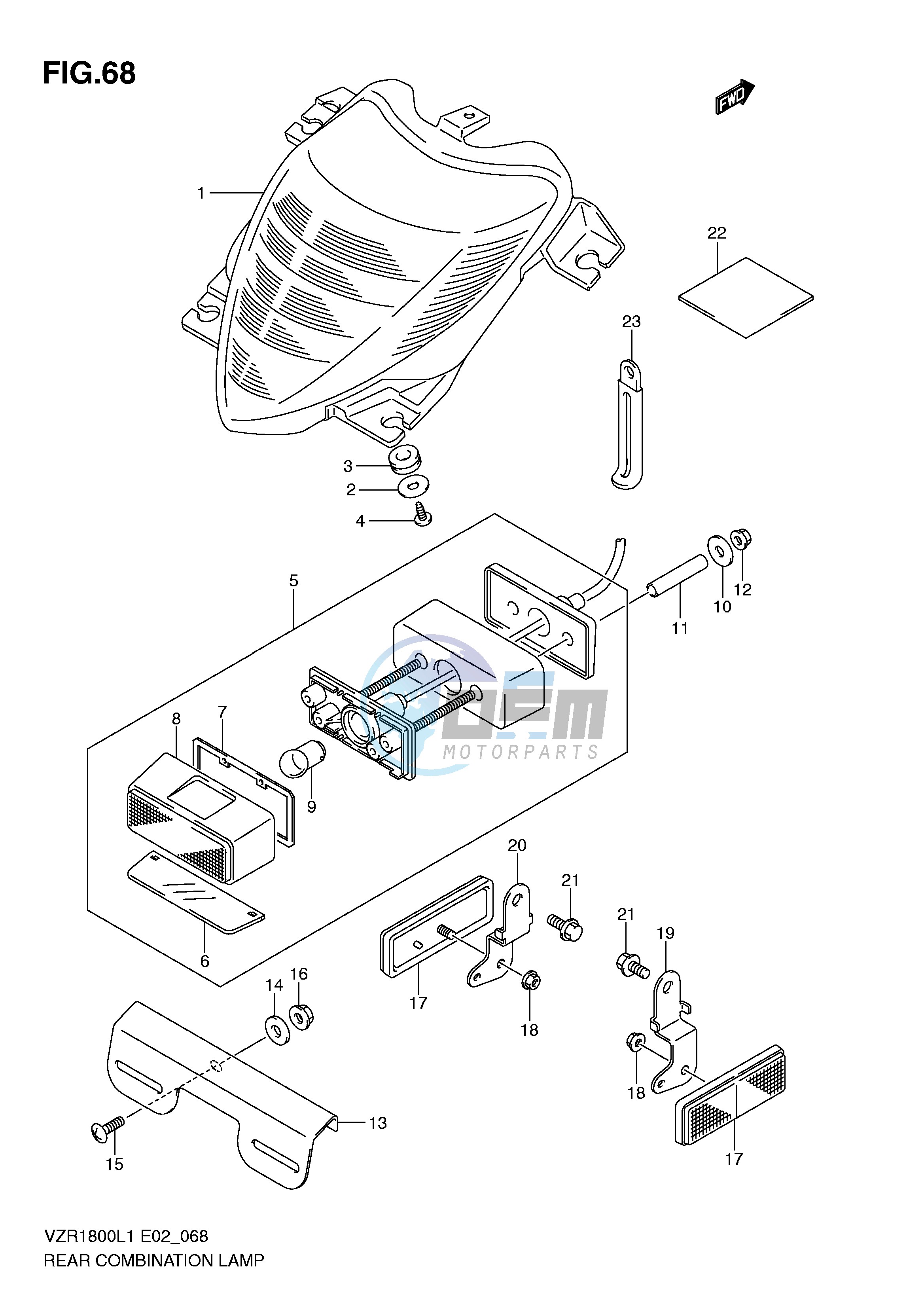 REAR COMBINATION LAMP (VZR1800L1 E24)