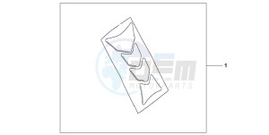 CB900F 919 drawing TANK PAD HRC LOGO