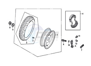 CROX 50 45KMH (L8 L9) EU EURO4 drawing REAR WHEEL