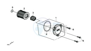 MAXSYM 600 I ABS EXECUTIVE EURO4 L7 drawing OIL FILTER COVER